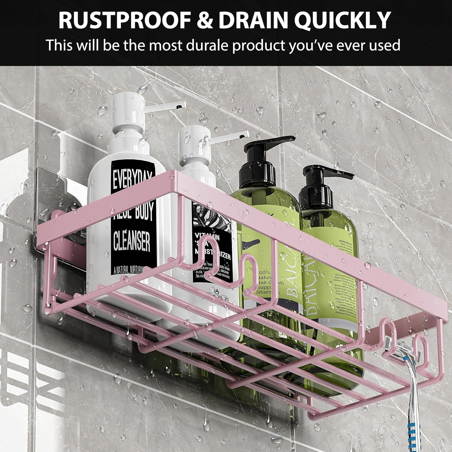 Moforoco Shower Caddy Organizer with Hooks
