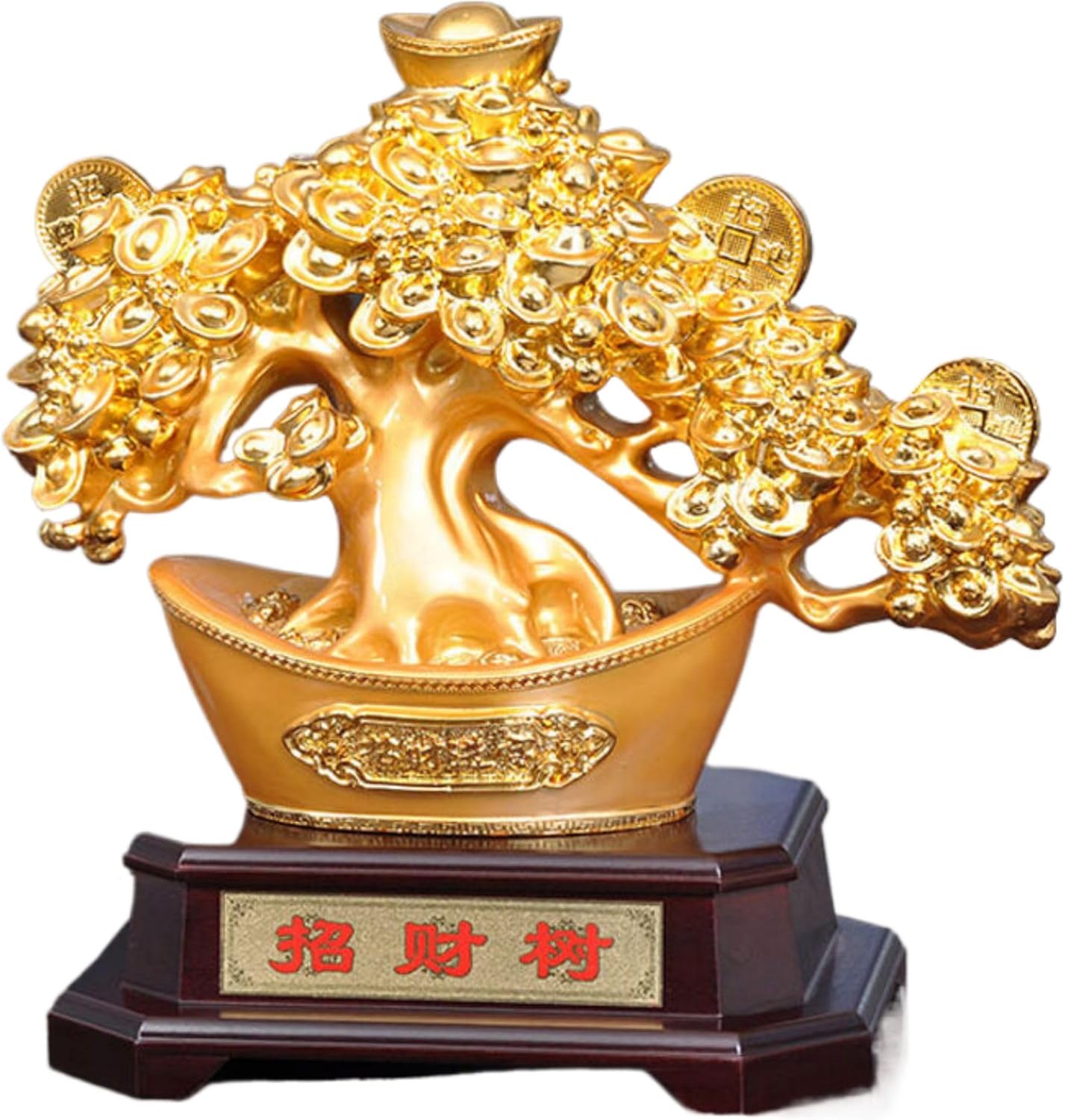 Golden Wealth Tree Feng Shui Statue for Prosperity
