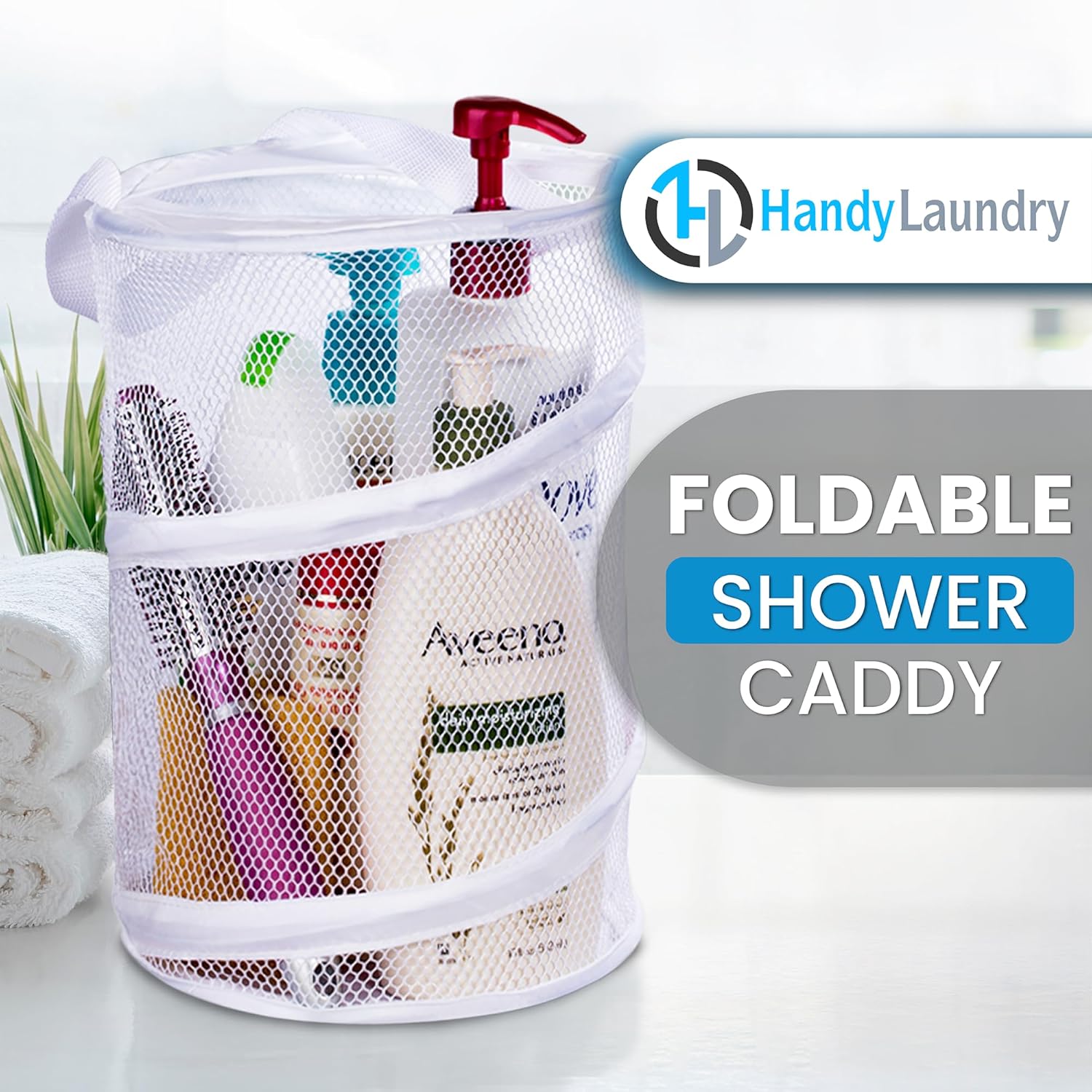 Handy Laundry Foldable Shower Caddy - White 1