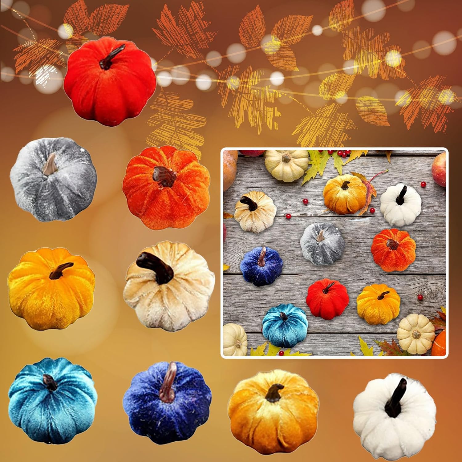 1Pcs Artificial Pumpkin Sculpture Home Decor