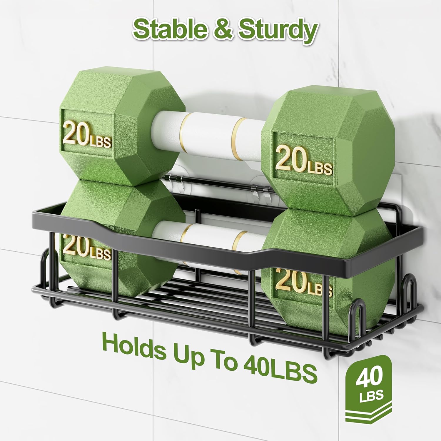 JIANDOS 9 Piece Shower Caddy Set with Hooks and Adhesives