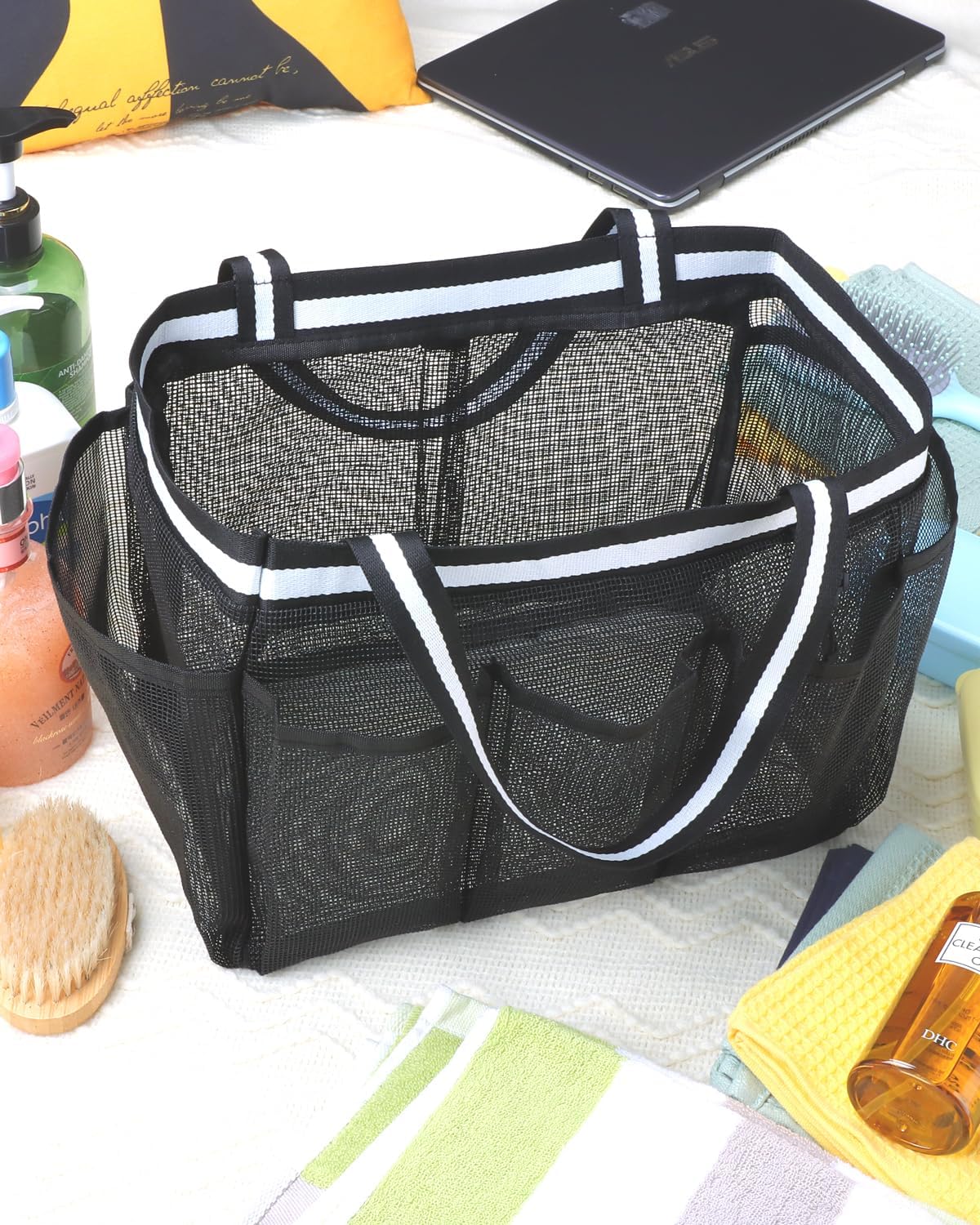 XL Mesh Shower Caddy Portable Bag for Travel and Gym