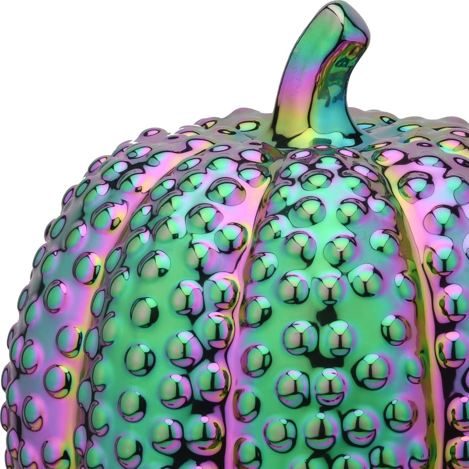 Iridescent Pumpkin Decoration 10 Inches Halloween