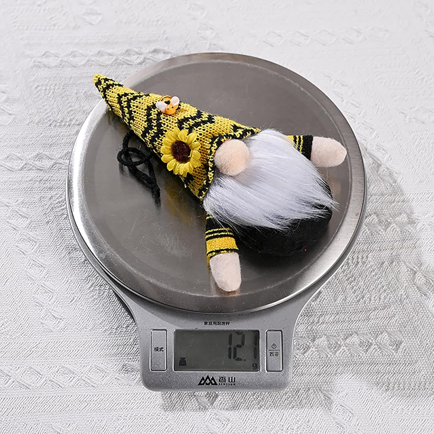 Mini Plush Sunflower Gnome Desk Statue Decor