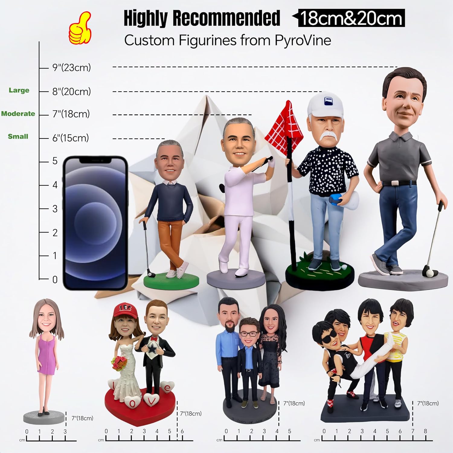 Custom Bobbleheads for Golf Enthusiasts 71in