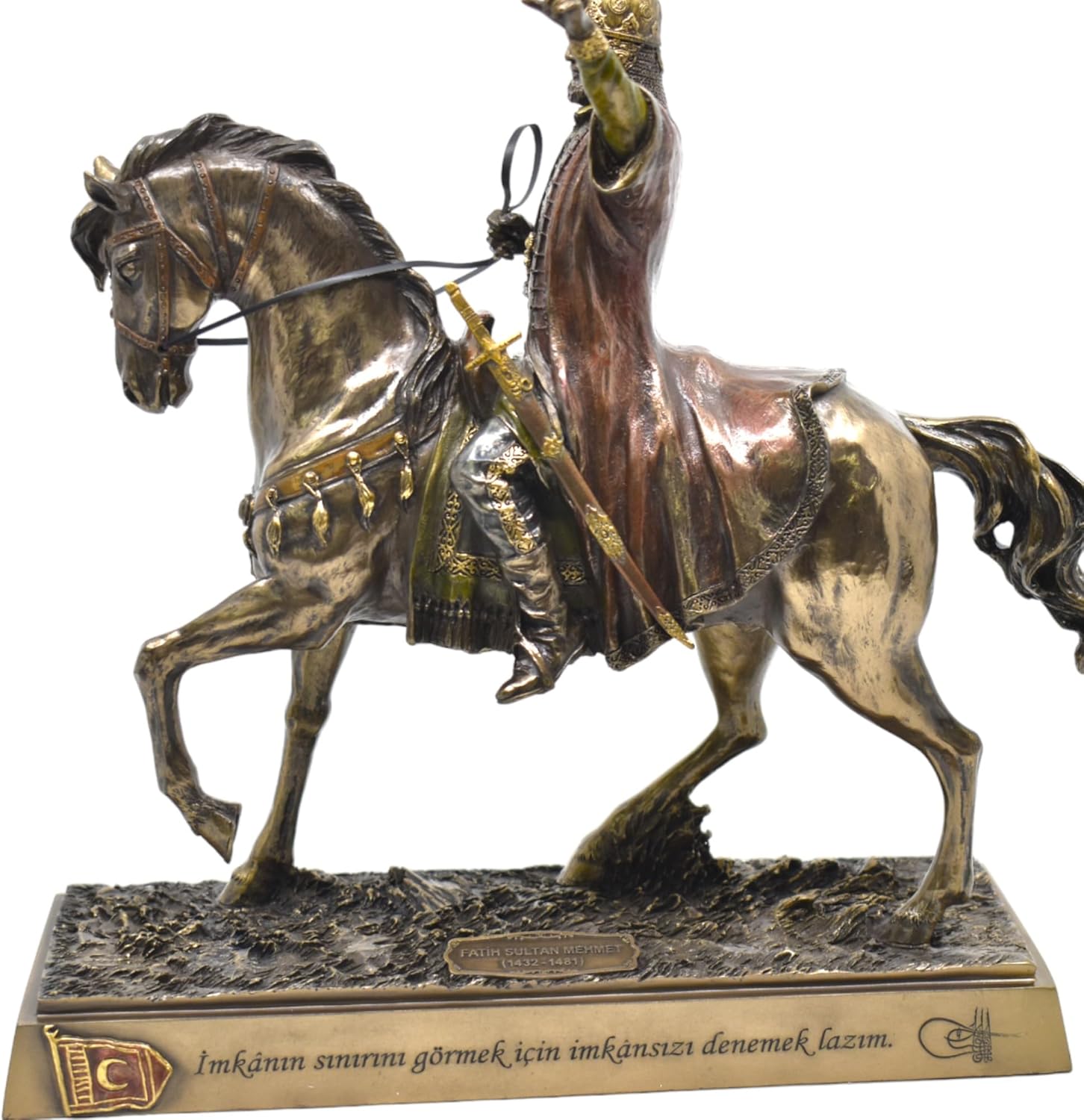 Generic Fatih Sultan Mehmet Bronze Statue - Ottoman History Decor