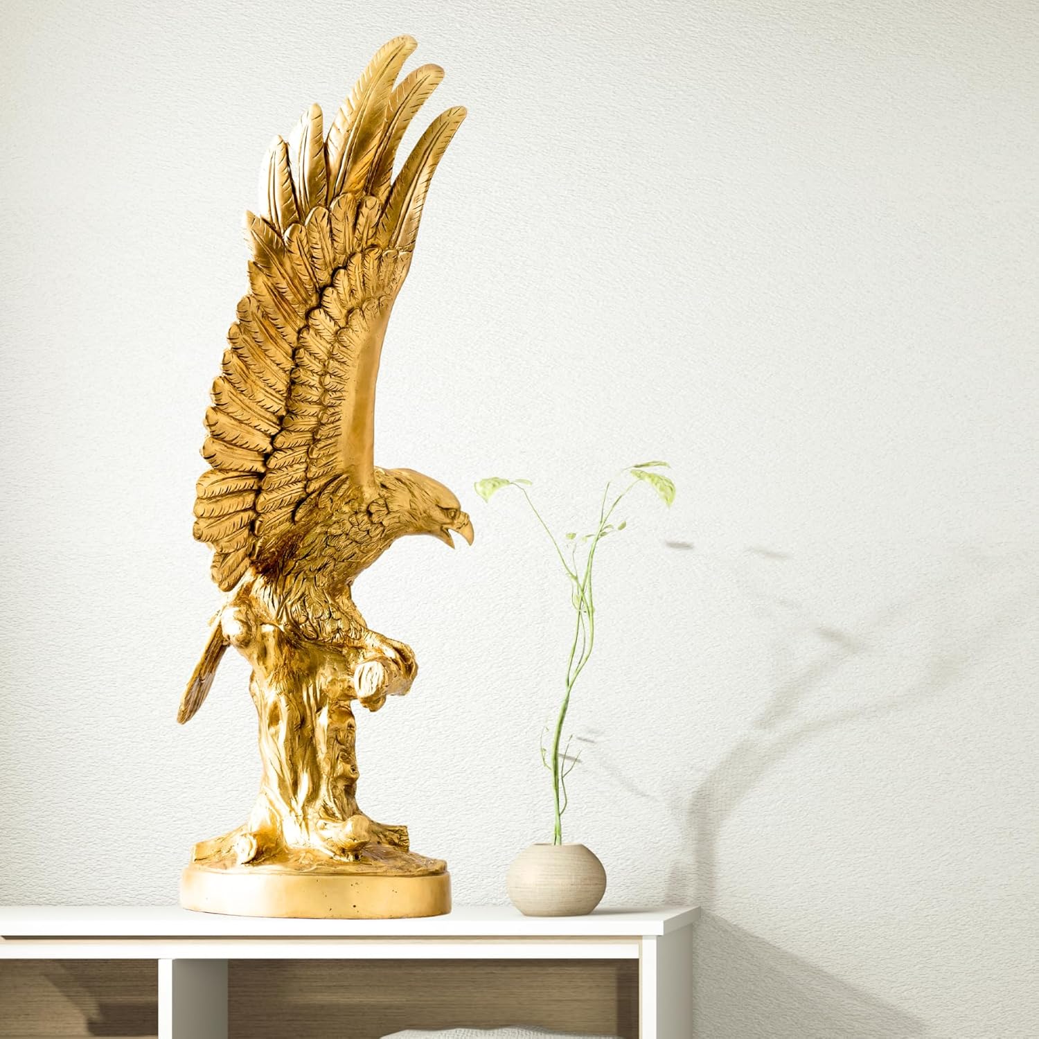 YouFine Bronze Golden Eagle Sculpture 315 High 1