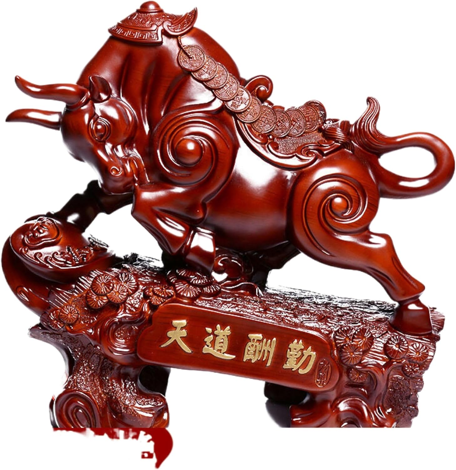 Large Wealth Prosperity Feng Shui Bull Statue for Home Office
