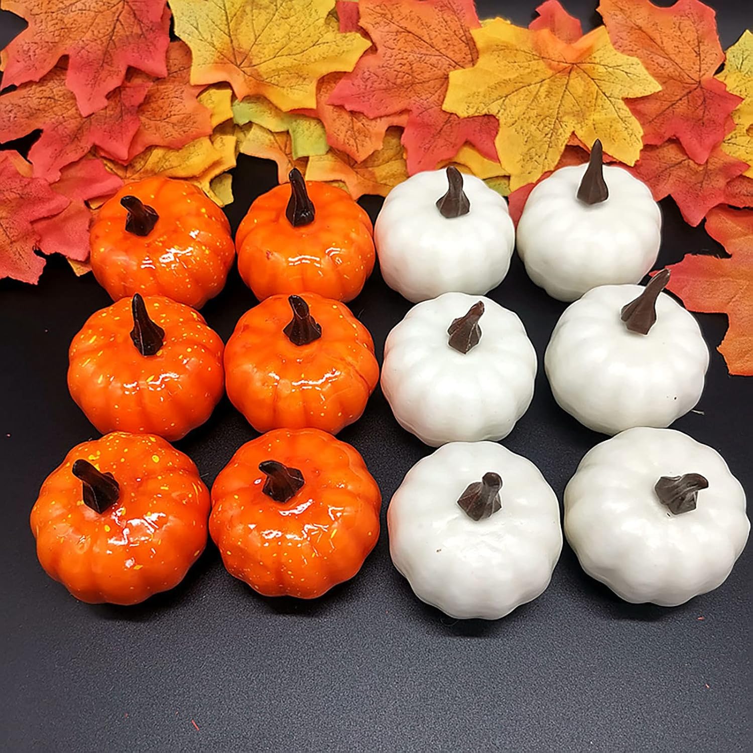 Nudsfuii Artificial Pumpkins Sculpture Home Decor
