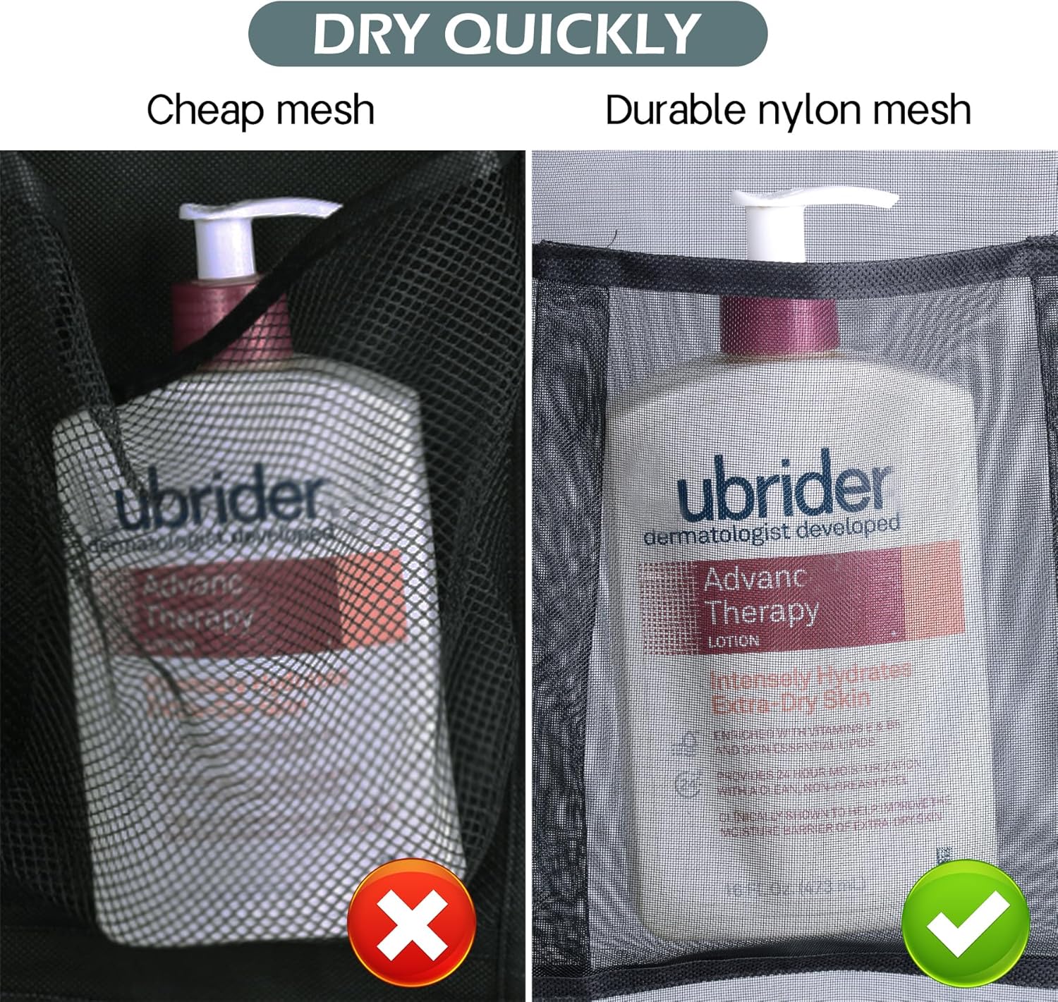 MISSLO Mesh Shower Caddy with Door and Curtain Hooks