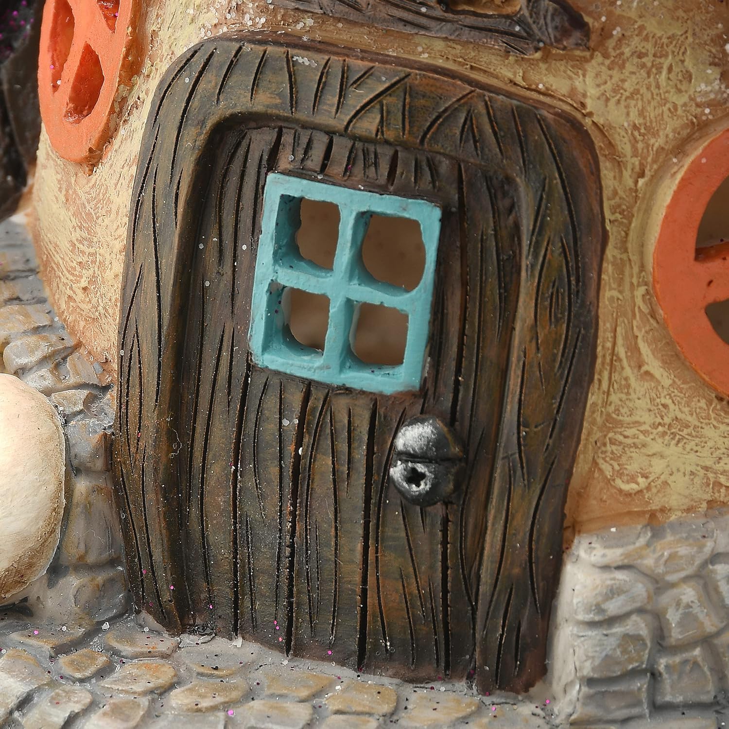 Pre-Lit Haunted Mushroom House Decoration LED Lights 10 Inches
