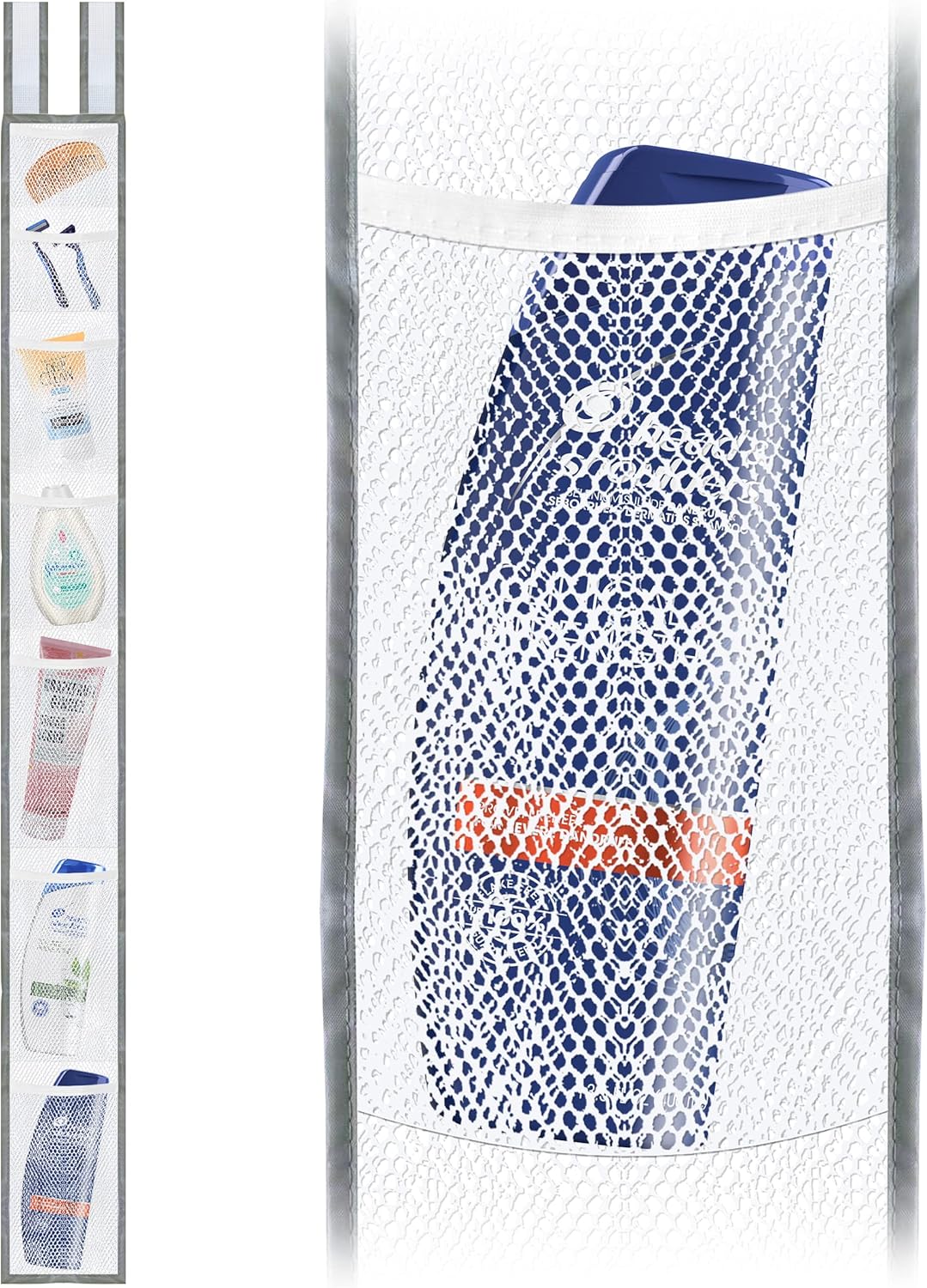 Skywin TidyFriend Shower Liner with 7 Pockets - 57 x 6 Inches